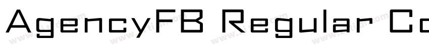 AgencyFB Regular Con字体转换
